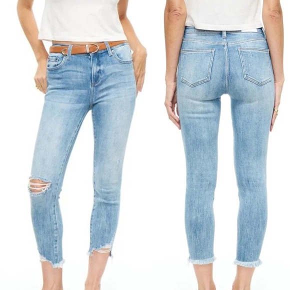 NWT Pistola Audrey Mid Rise Skinny Crop Sierra Distressed - Picture 3 of 10